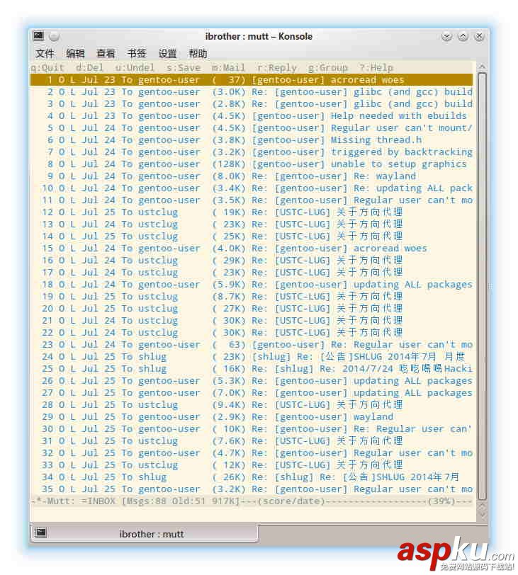 Linux,Mutt,Gmail