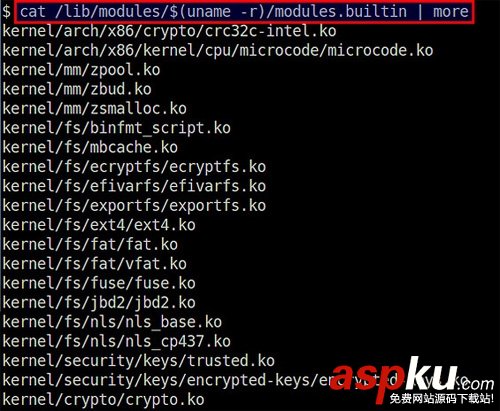 Linux系统内置模块,Linux系统设备驱动列表