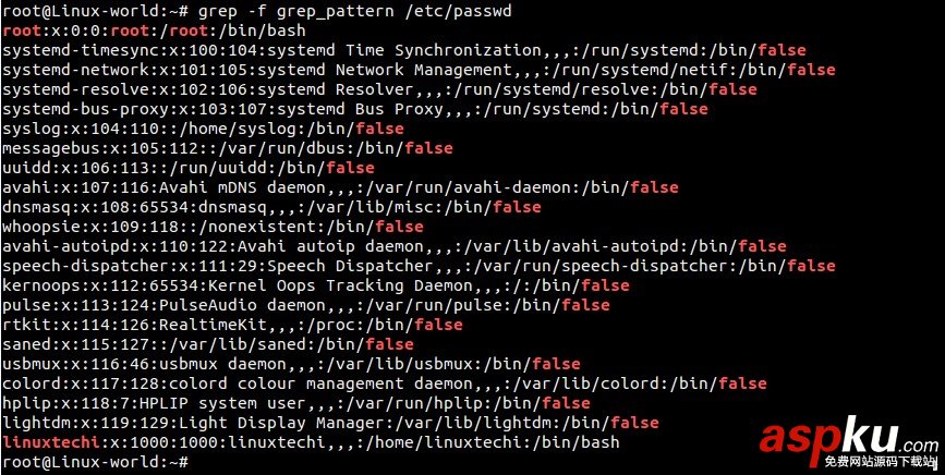 Linux,grep