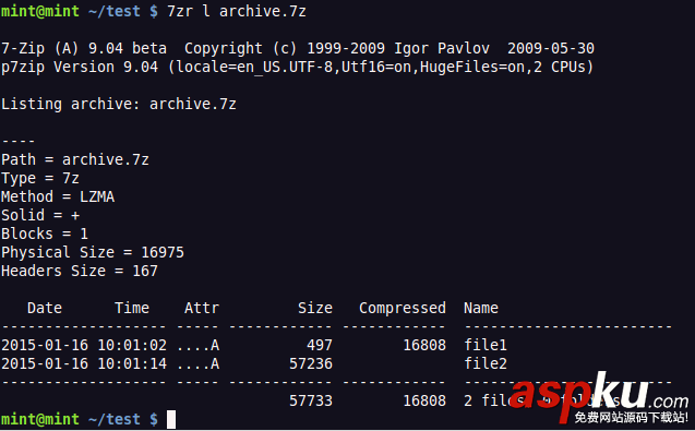 Linux,7-zip