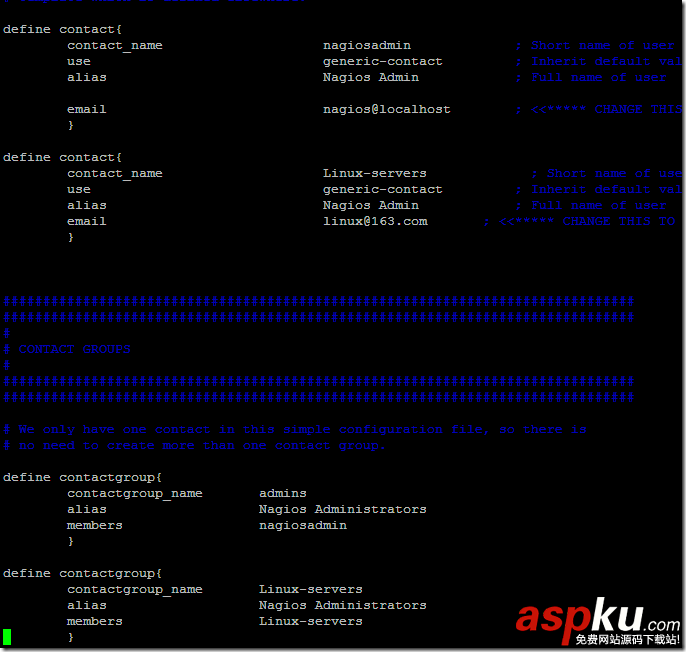 nagios,服务端配置
