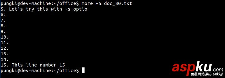 CentOS,文本文件,more命令