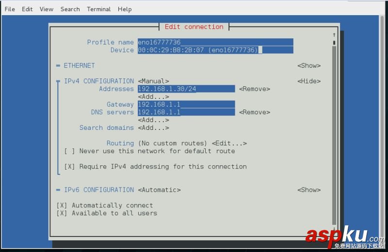 RHEL7.0,网络IP