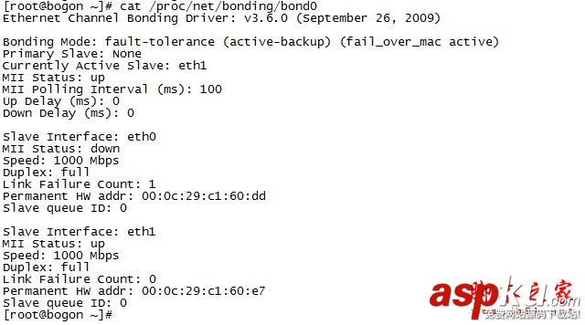 CentOS,双网卡,主备模式