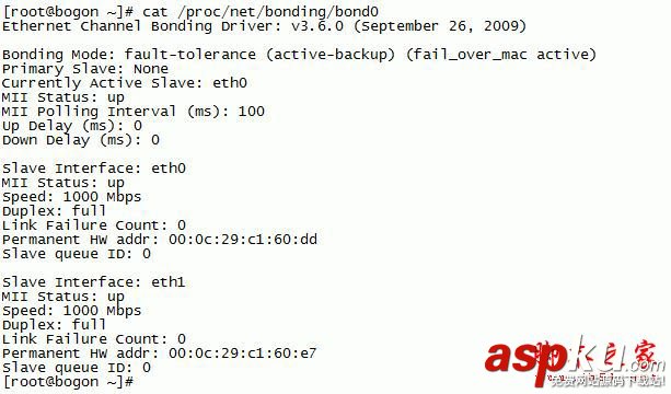 CentOS,双网卡,主备模式