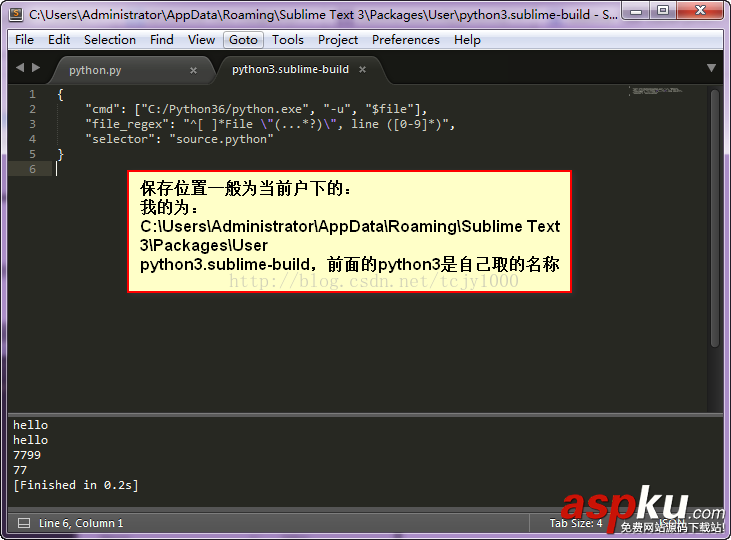Sublime,Text3,python3