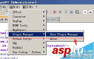 notepad++,plugins