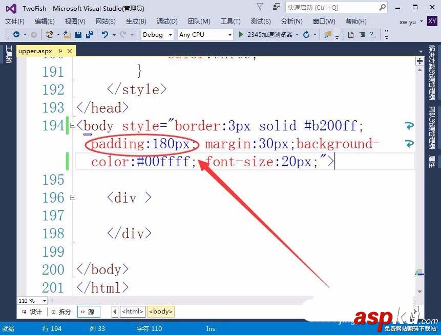 body,VisualStudio,布局格式