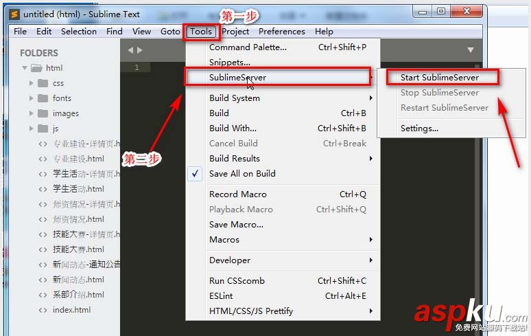 SublimeText,Sublime,本地服务器