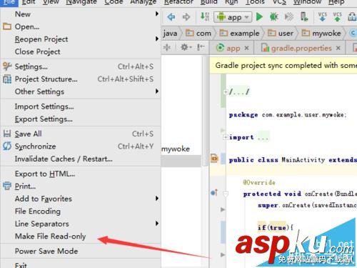 Androidstudio,只读
