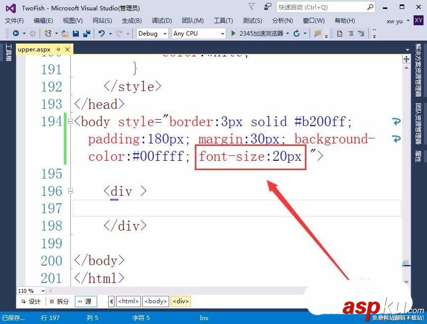 body,VisualStudio,布局格式