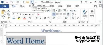 word2013中怎样显示格式