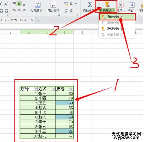 wps自动筛选