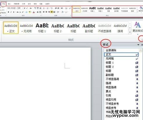 word2010中介绍选项卡的功能