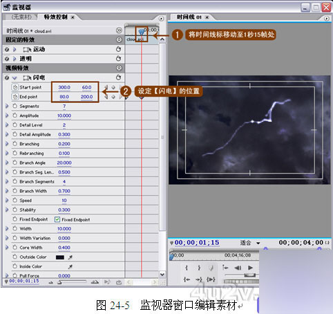 Premiere Pro教程之闪电滤镜详解 武林网 premiere实例教程