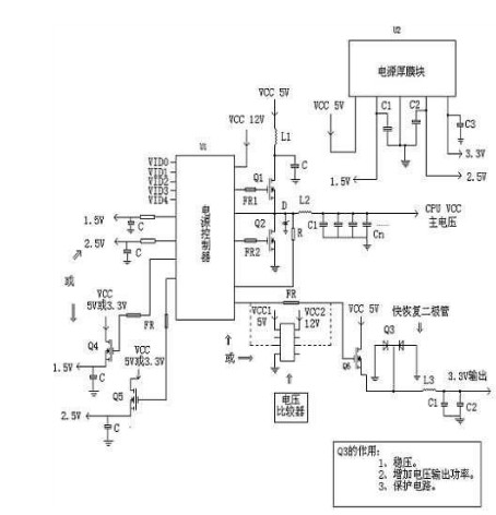 CPU单相供电电路图