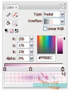 Flash cs3教程：仿真艺术设计1.13――渐变填充实现写实效果的技巧_中国教程网