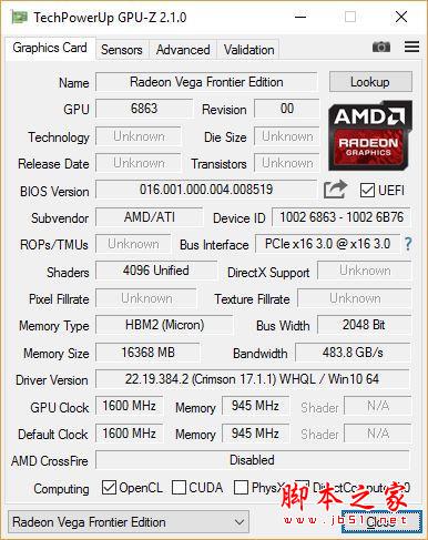 AMD Vega Frontier详细测试：游戏完败 专业性能灭Titan Xp