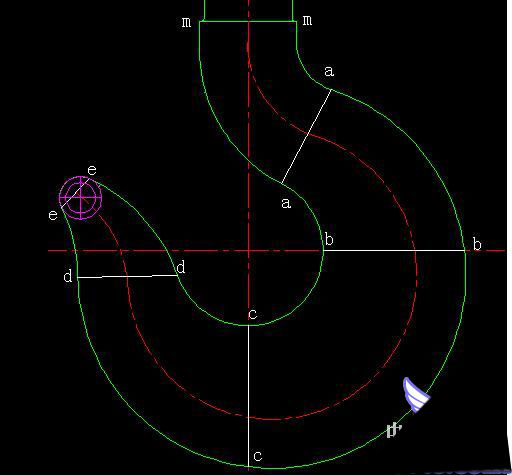 AutoCAD 2007放样制作三维吊钩 武林网 CAD教程