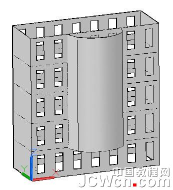 autocad 2011曲面命令创建楼房 武林网 autocad教程