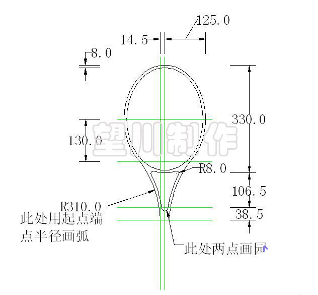 AutoCAD制作逼真网球拍教程 武林网 CAD教程