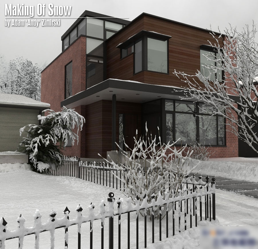 3DSMAX制作雪的材质 武林网 3DSMAX材质教程