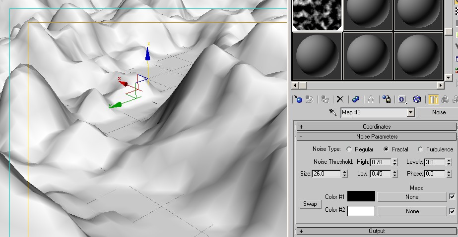 3DSMAX打造山脉模型 武林网 3DSMAX建模教程