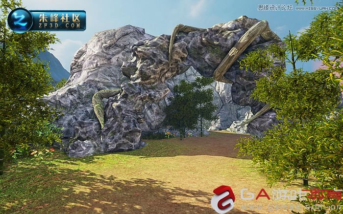  3DMAX制作仙灵岛动漫场景过程赏析,