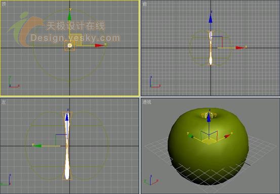 3dsmax制作逼真的苹果 武林网 3dsmax入门教程