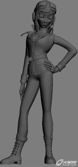 3DSMAX制作卡通女飞行员角色 武林网 3DSMAX角色教程