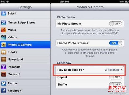 小技巧：如何在iPad中调整照片幻灯片播放速度