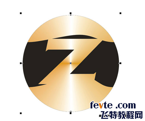 CDR绘制金属质感标志 武林网 CDR实例教程
