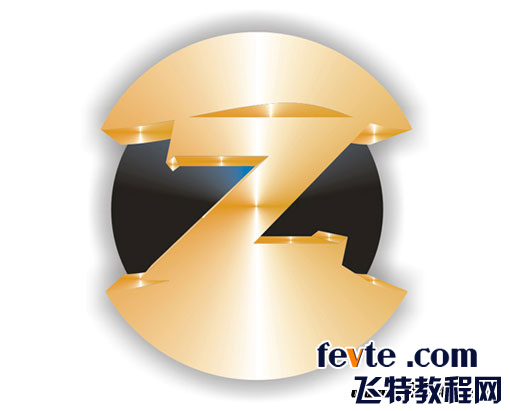 CDR绘制金属质感标志 武林网 CDR实例教程