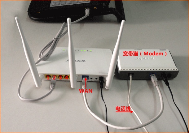 电话线上网时腾达FH303路由器安装