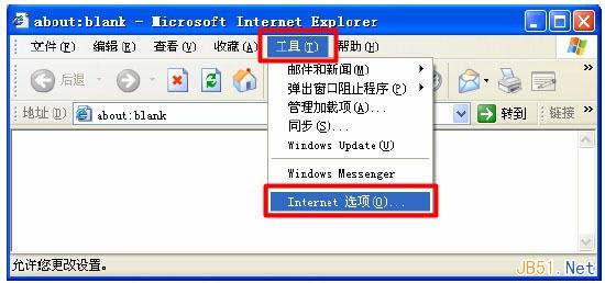 Internet选项