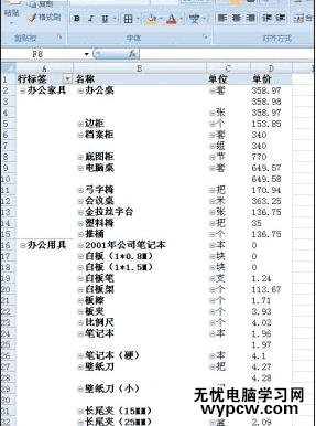 excel2007 数据透视表用法教程