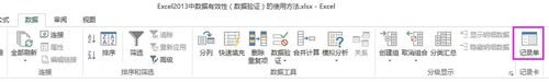 excel2013添加记录单的教程