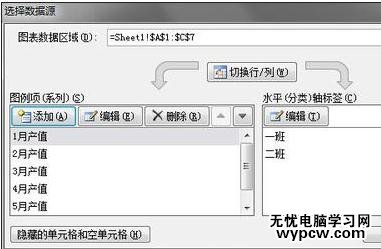 excel2010数据叠加到一条柱子上的方法