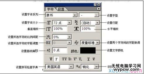 初识photoshop7.0文字工具