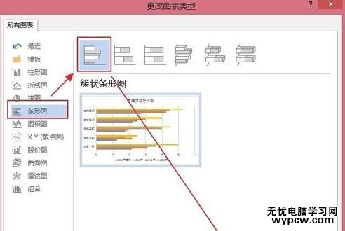 word2013中如何更改图表类型和颜色
