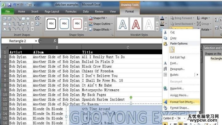 excel2010添加水印设置的教程