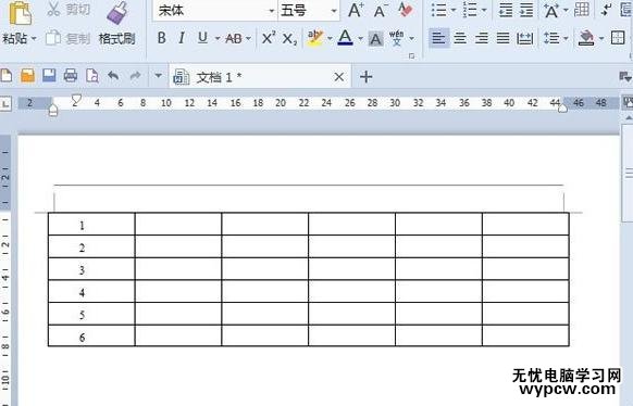 WPS文字中给表格添加项目编号的方法