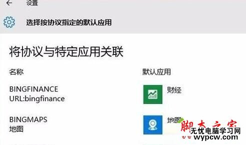 win10请在默认程序 控制面板中创建关联设置方法一步骤6