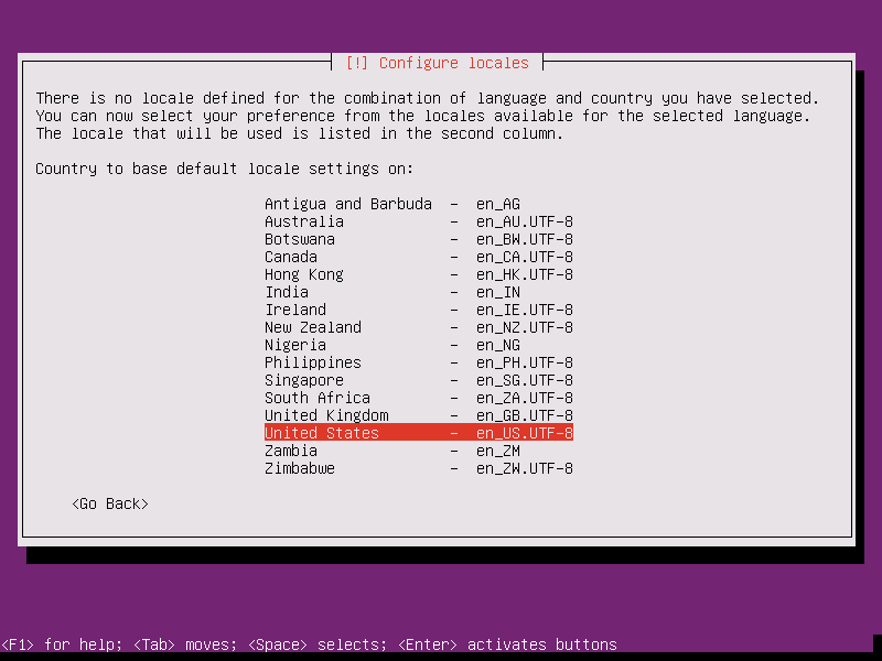 Configure Locales