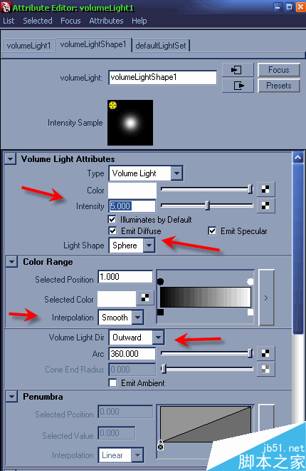 MAYA体积光Volume Light打光教程 武林网 MAYA材质灯光