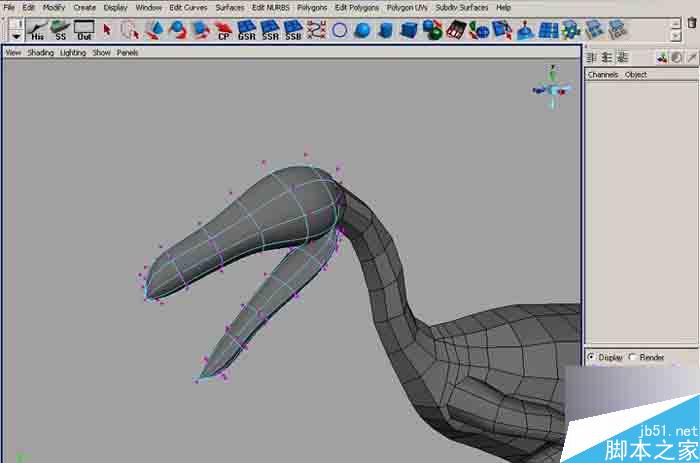 MAYA 7.0恐龙建模教程 武林网 MAYA建模教程