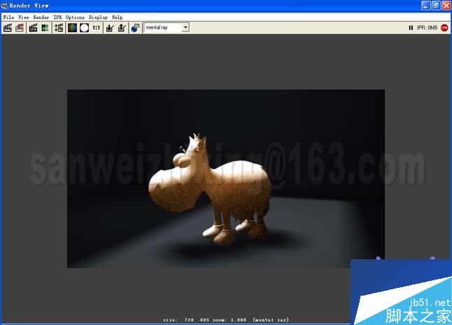 MAYA mental ray打造玉石奶牛 武林网 MAYA材质灯光