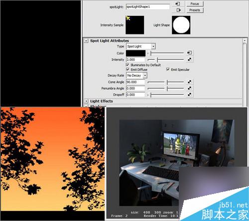 Maya Mentalray渲染逼真办公桌教程 武林网 MAYA材质灯光