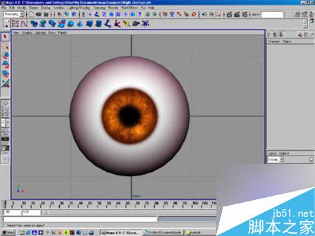 用MAYA快速制作眼球的方法 武林网 MAYA材质灯光