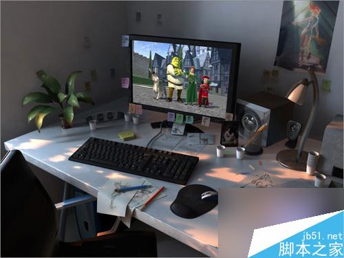 Maya Mentalray渲染逼真办公桌教程 武林网 MAYA材质灯光